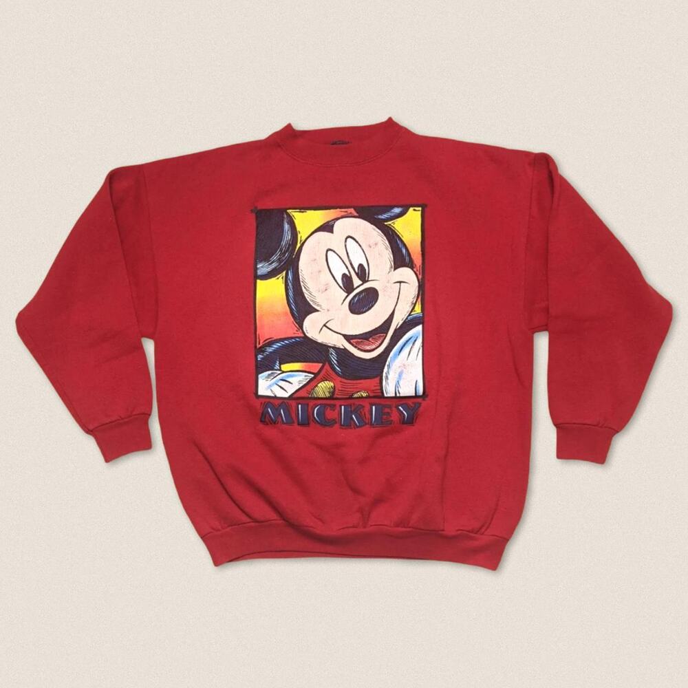 Vintage 90s Mickey‎ Mouse Disney Graphic Sweatshirt Crewneck - Size XL